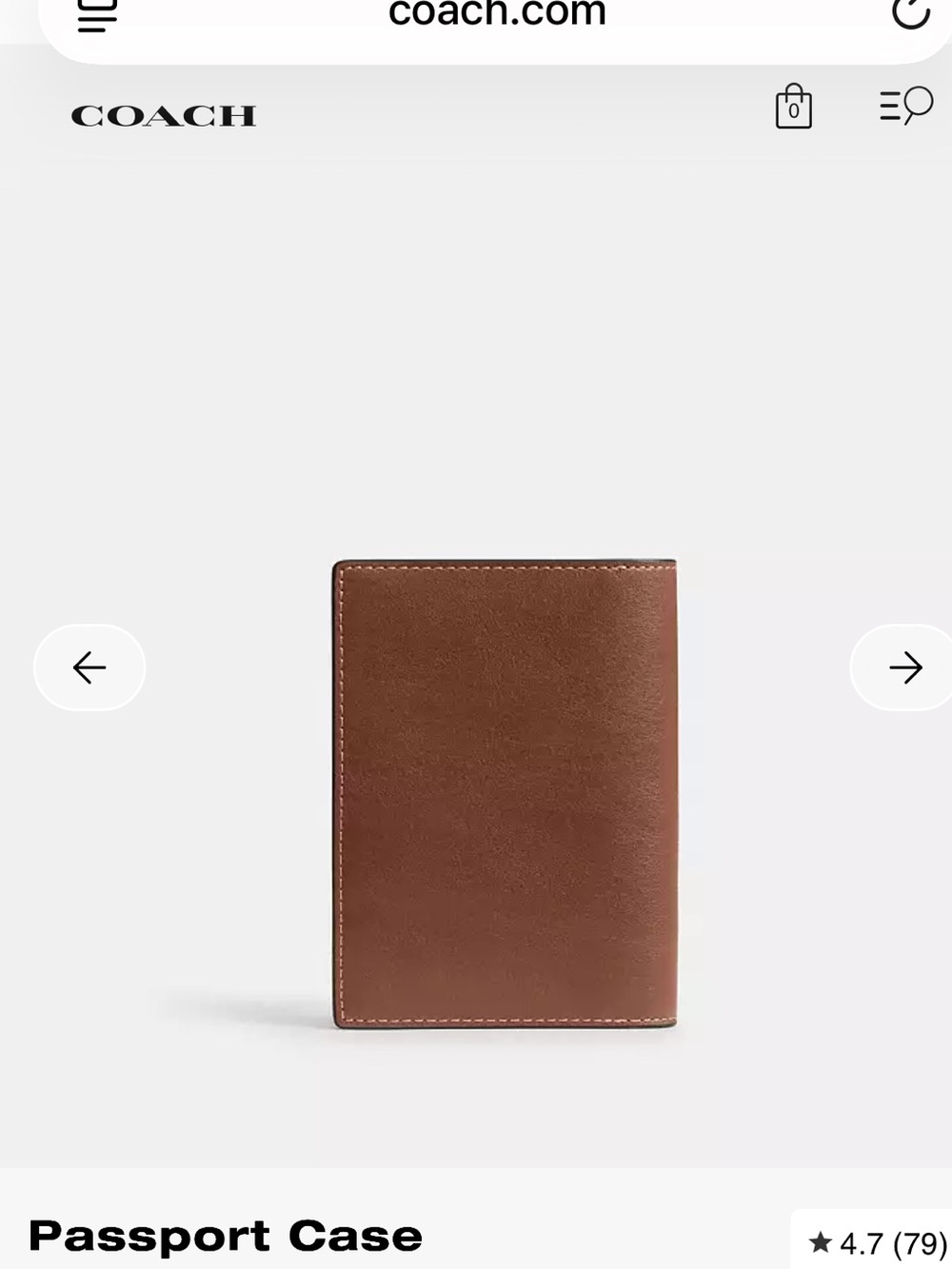 BRAND NEW IN ORIGINAL PACKAGING- Coach Brown Leather Passport Wallet - Picture 3 of 7